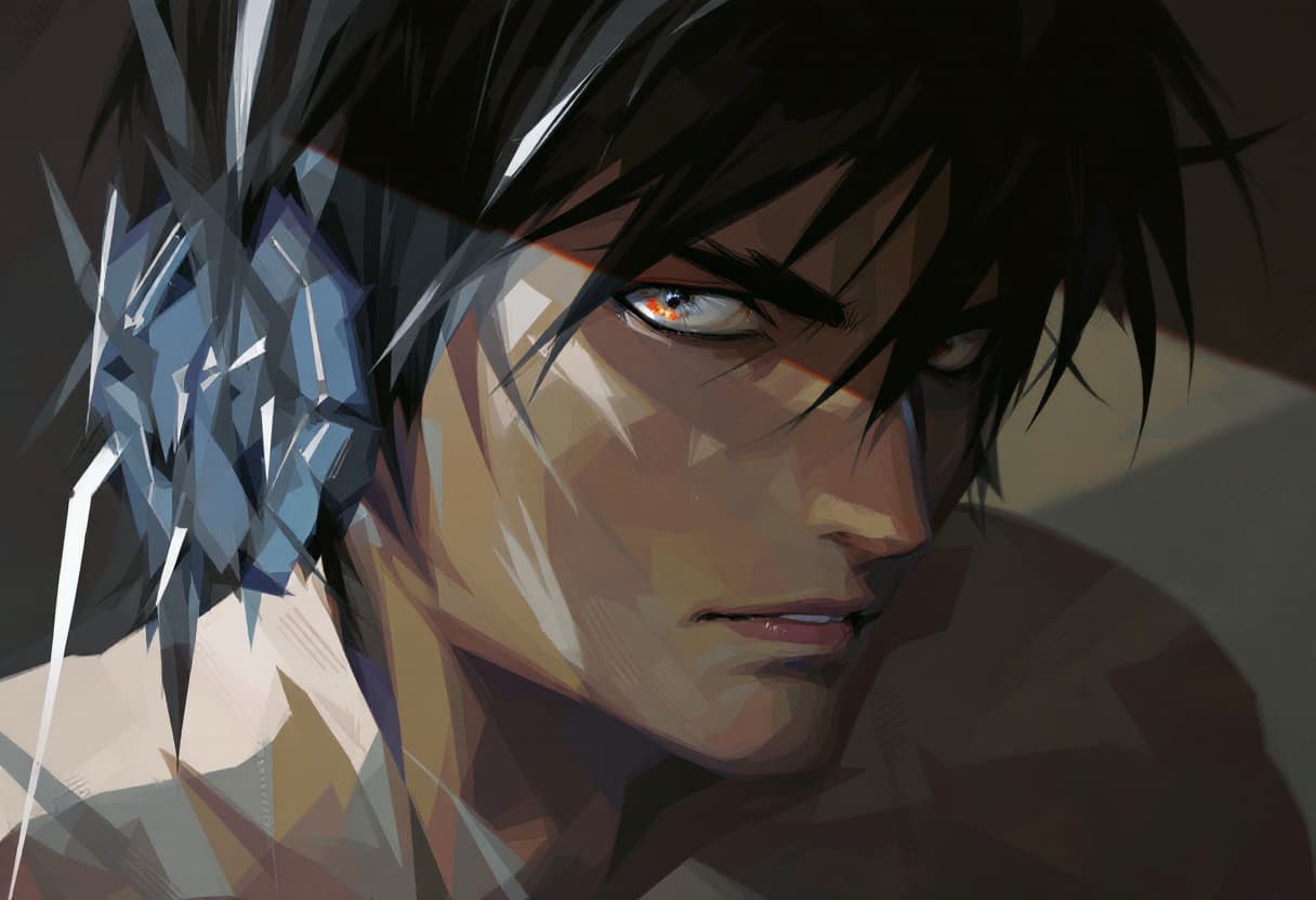 AI generated: digital painting of Eren Yeager, Manga art,, stylized