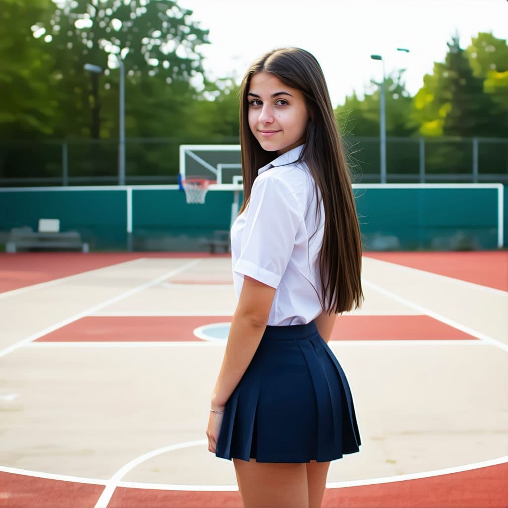 AI generated: big booty high school girl 