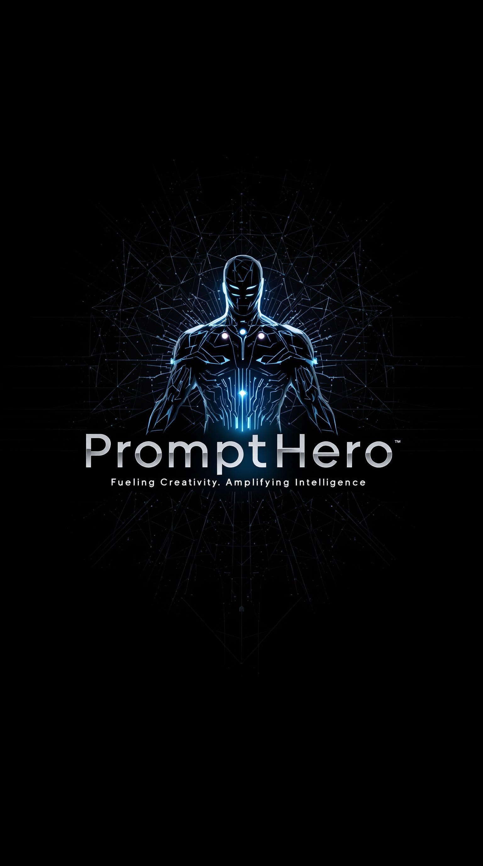 AI generated: Create a high-impact, futuristic logo for the brand "PromptHero", preserving the following visual st...