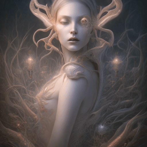 AI generated: Interesting detailed masterpiece of Dreams catcher miracle. sleeping in another underworld, demonic ...