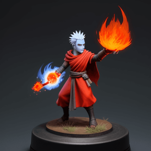 AI generated: a fire spirit, like rpg style