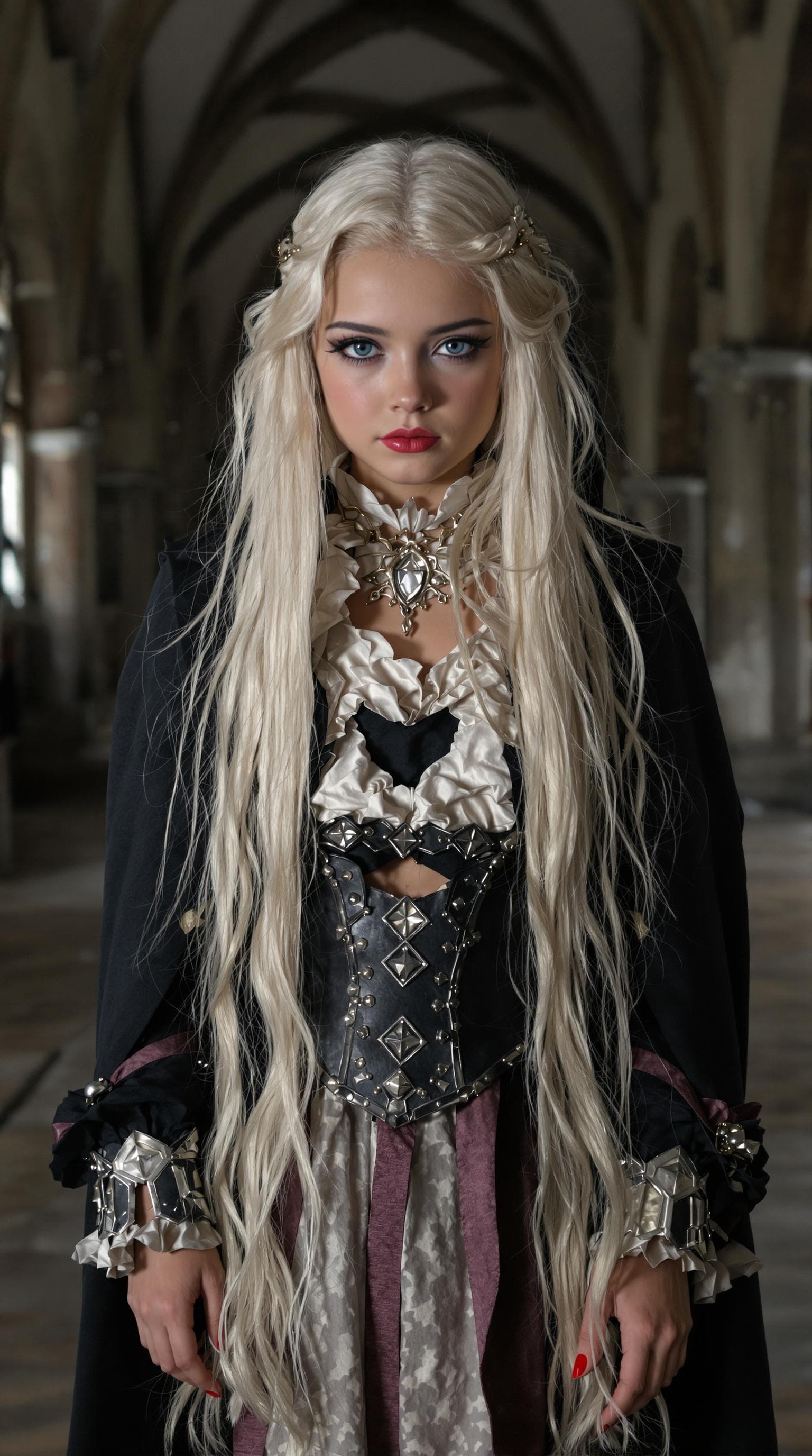 AI generated: a professional photo of a exceptionally beautiful in the world, Preacher the vampire hunter (age 11)...