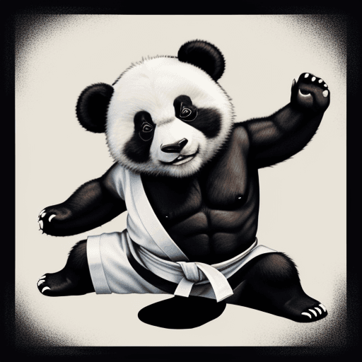 AI generated: panda karate
