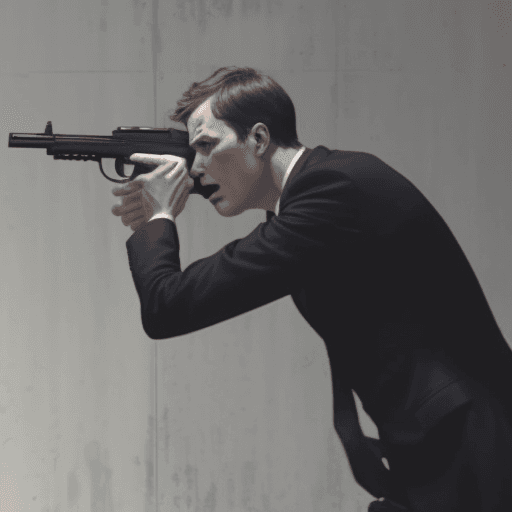 AI generated: a man commits suicide with a gun