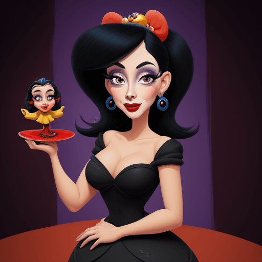AI generated: a painting of a Pippo  with make up of Catrina, in the style of disney animation, 32k uhd, character...