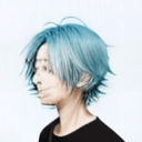 AI generated: horikoshi kouhei, light blue hair, 
