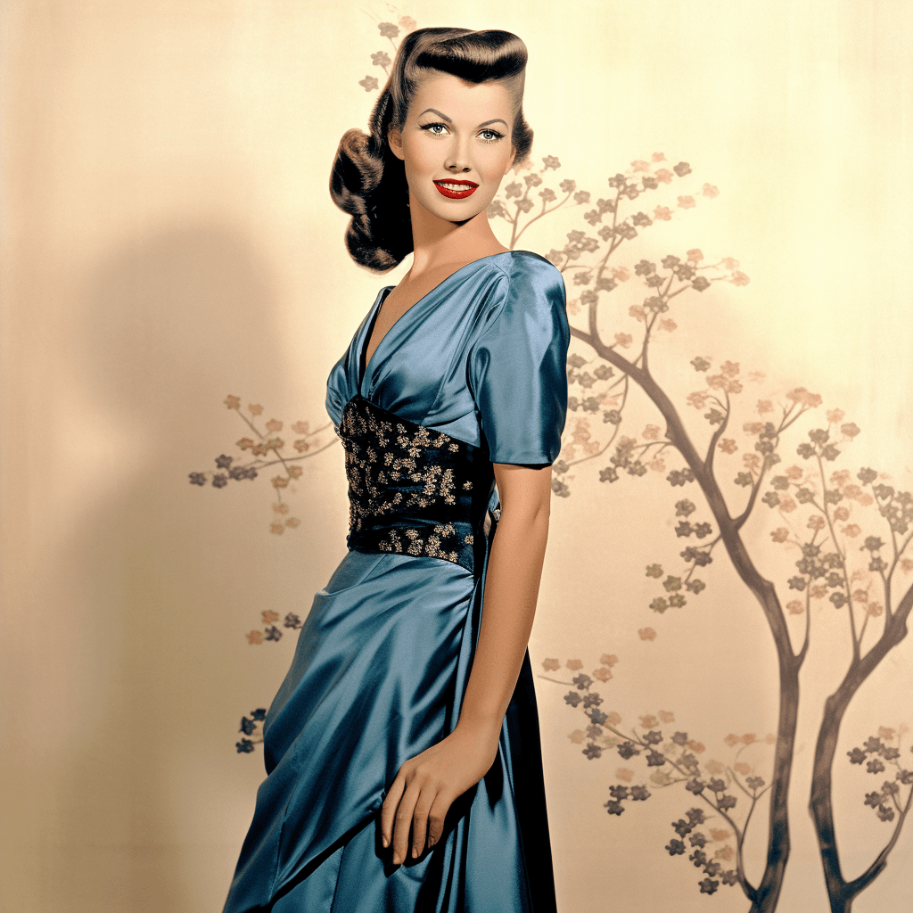 AI generated: High fashion, vogue, flower pattern, 1948 --no ugly, deformed, noisy, blurry, distorted, out of focu...