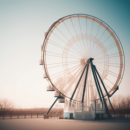 AI generated: Kodak photography of marry-go-round, dreamy mood, instagram mood, 8k, minimalism, modern, --ar 4:3