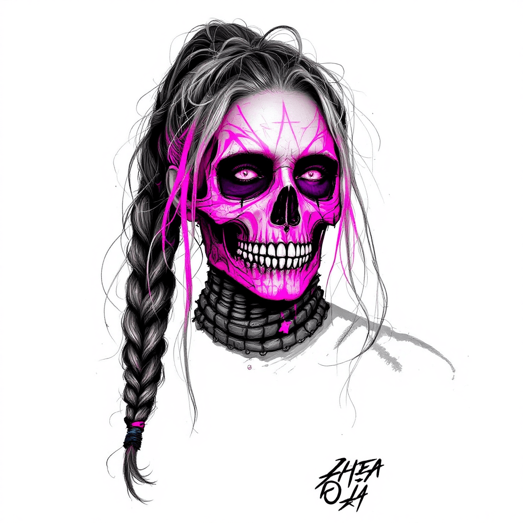 AI generated: Rhea ripley skull
