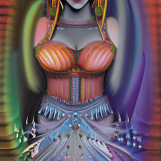 AI generated: she is a gorgeous woman-like being created out stone ((she is coming out from the ground), dust danc...
