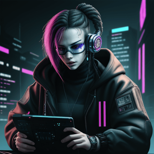 AI generated: cyberpunk ,cyberhacker 