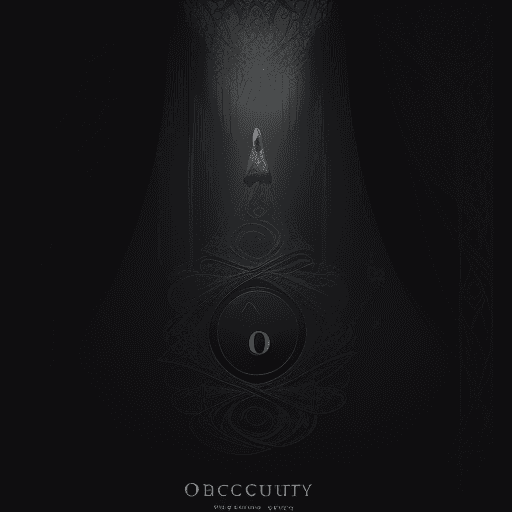 AI generated: The visual features the word "Obscurity" in an elegant and mysterious typography, set against a dark...