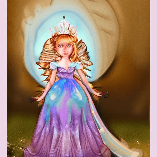 AI generated: Princess girl with wing, Blue, Pastel, glitter, dramatic, dreamy, pastel, Watercolor, Whimsical, Del...