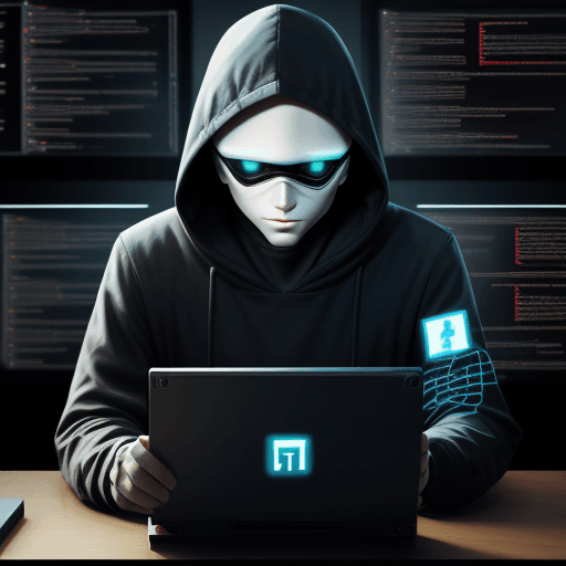 AI generated: A hacker hacking the goverment systems