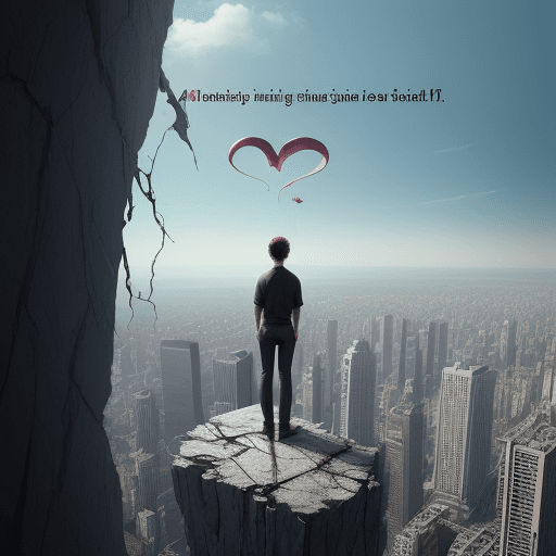 AI generated: a broken heart that aspires to heights