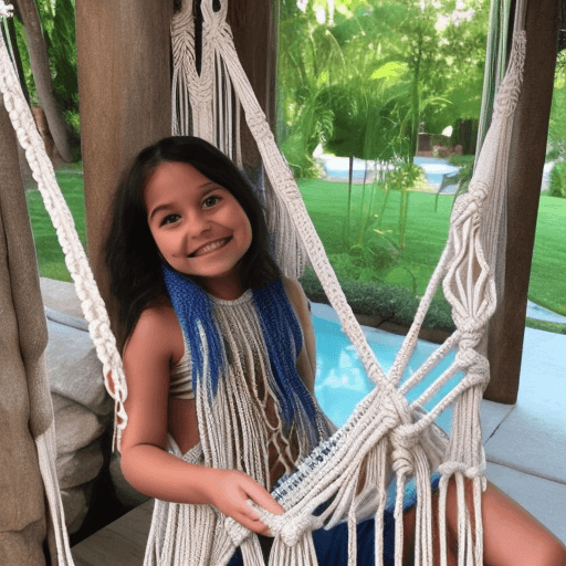 AI generated:   Mermaid Arielle is making macrame swings for her sisters