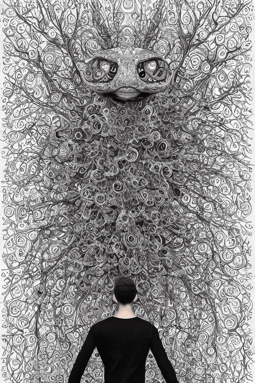 AI generated: nft - hyperrealistic - human - collectible trending on superrare : an intricate and extremely detail...