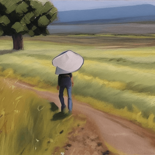 AI generated: crea la figura de un fraile del siglo 18, paseando por la pradera
