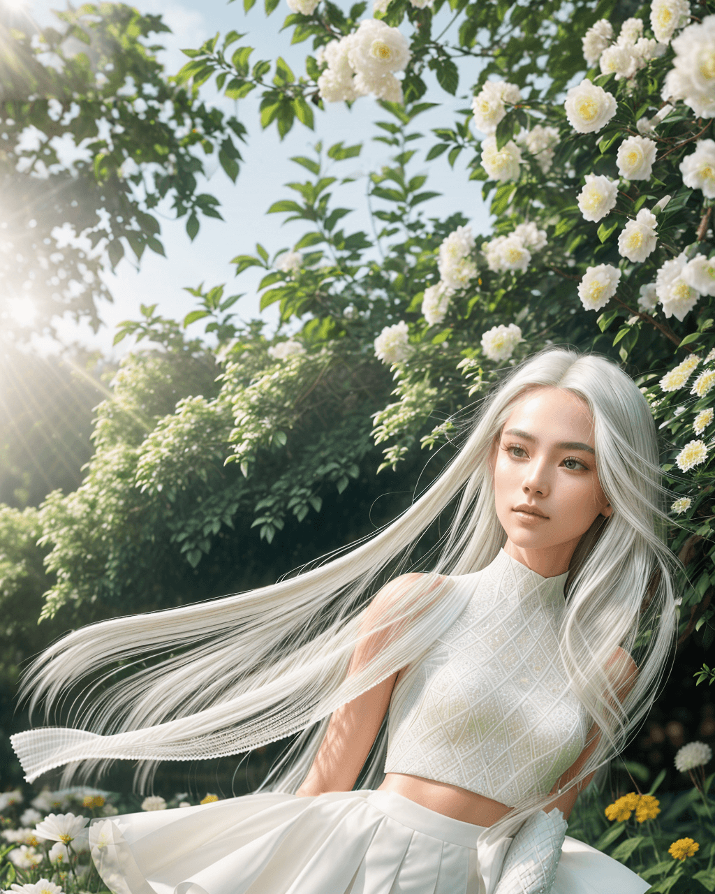 AI generated: wide shot ,a portrait image (full body shot) of girl, full shot, row photo, a beautiful girl face, w...