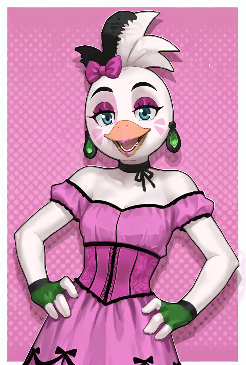Glamrock Chica -- Game Accurate Cut Out FNAF / Five Nights at Freddy's Security Breach Ruin Noob