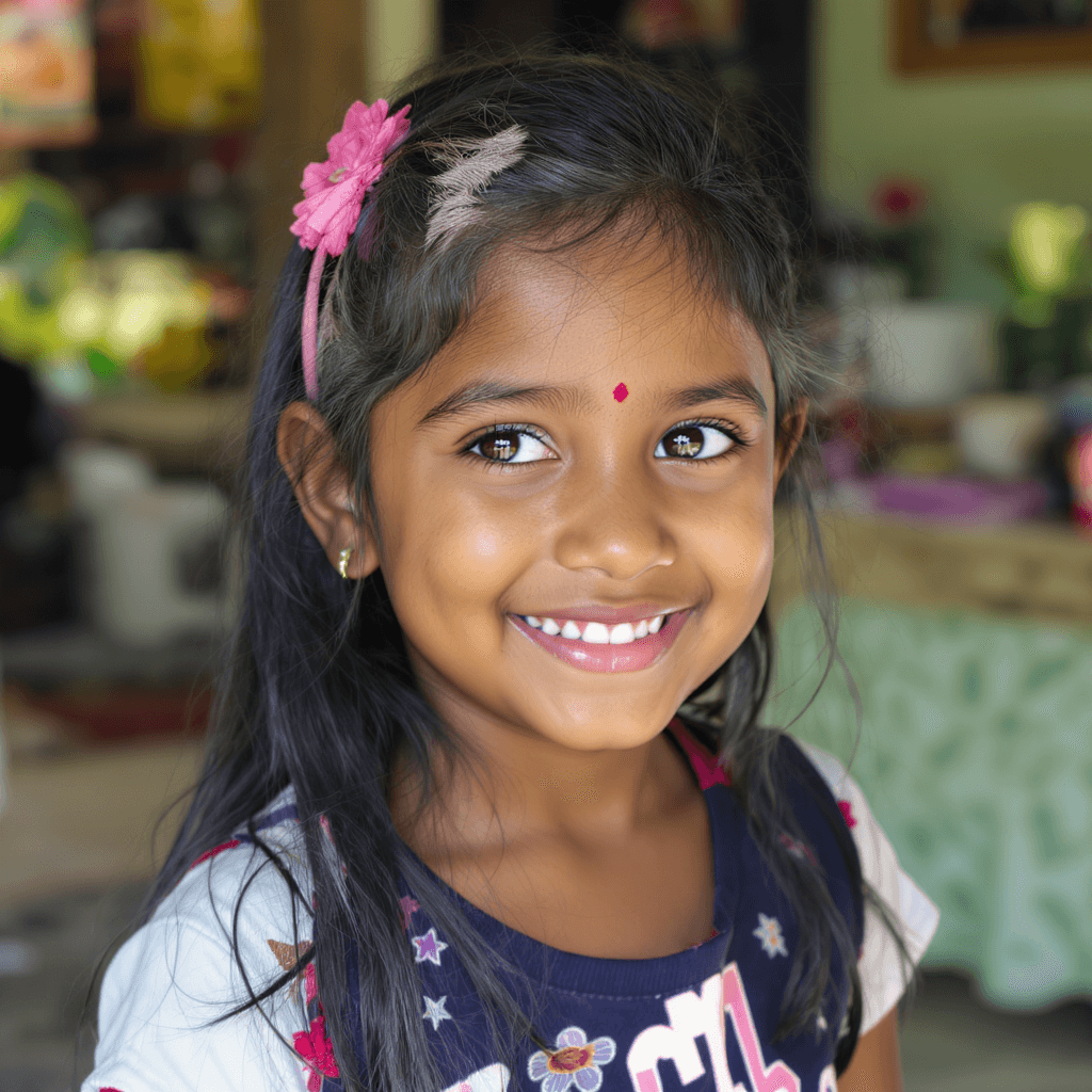 AI generated: sri lankan 10 years old girl