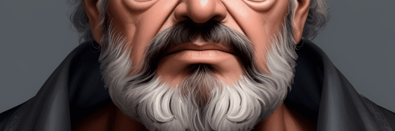 AI generated: abraao, um homem velho com barba longa vestido uma tunica simples, com as maos levantadas as céu olh...