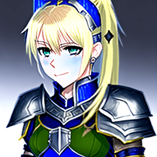 AI generated: Saber, "Artoria Pendragon", "Arturia Pendragon",  "heart-shaped face", blonde hair, green eyes, brai...