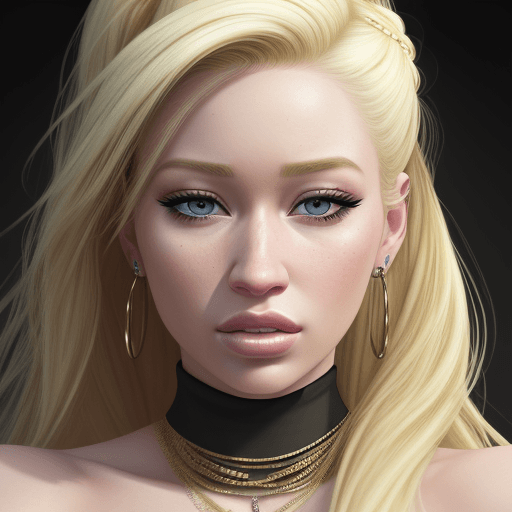 AI generated: hyper realism, high detail, o, 8k, Photo of a ultra realistic woman mix between Iggy Azalea and Shak...