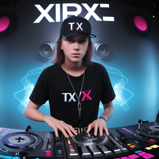 AI generated: High resolution photography  high resolution logo for a dj. The Dj name is TXV MIX