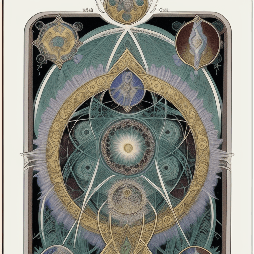 AI generated: A previously nonexistent tarot card by ernst haeckel