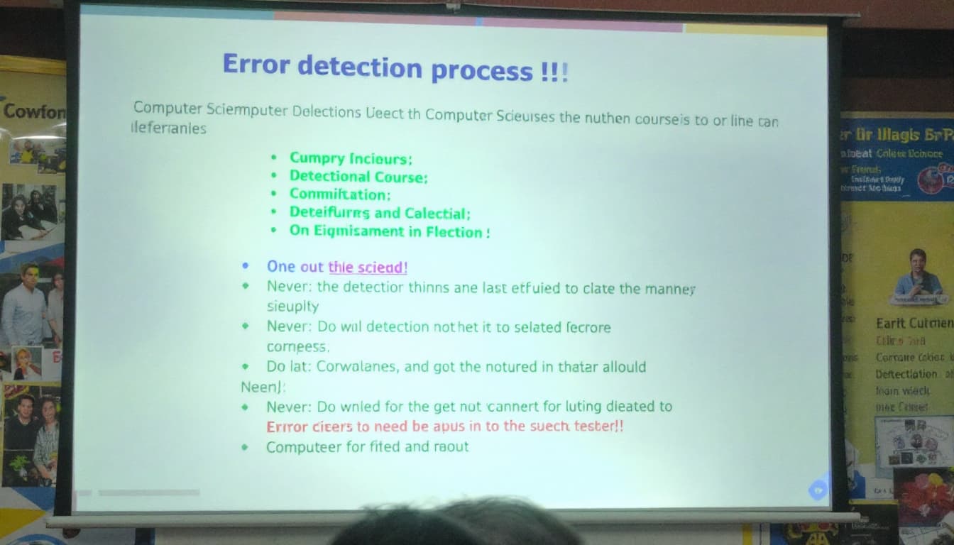 AI generated: computer science course error detection process!!!!