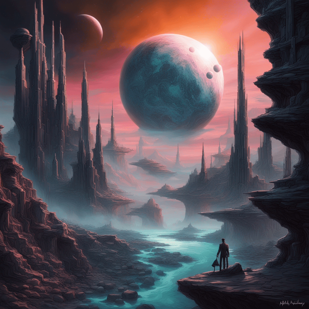 AI generated: Create an image with  alienmoon in a visually striking and perfectly balanced composition, reminisce...