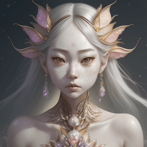 AI generated: A Gojo Satoru inspired typography, digital art, biomorphism aesthetic, human chimera, swarovsky, gem...