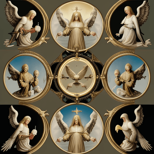 AI generated: Biblically accurate angels, Hieronymus Bosch, eagle, cherubim, dominion