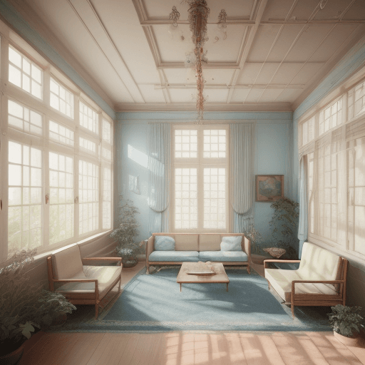 AI generated: High resolution photography interior design, dreamy sunken living room conversation pit, wooden floo...