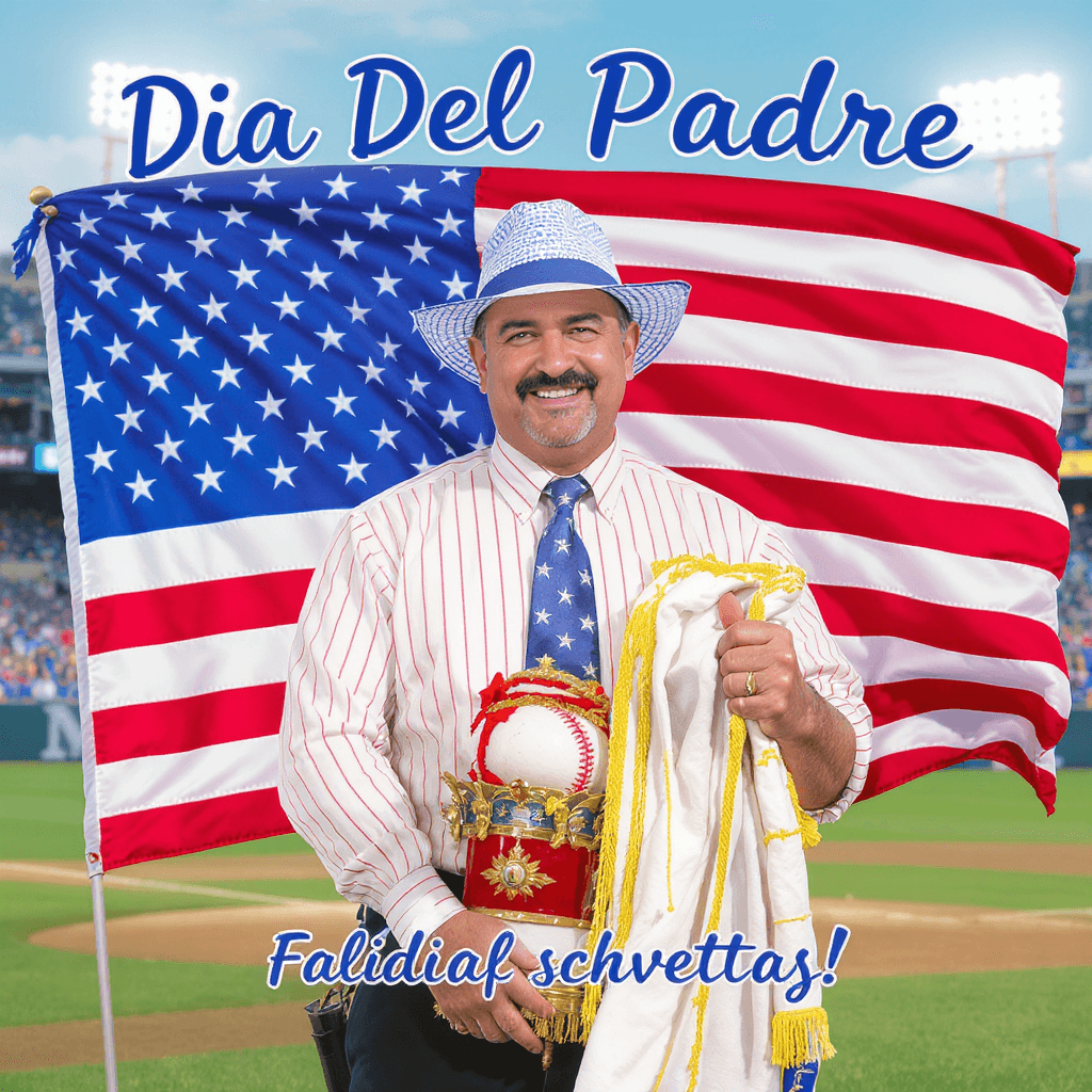AI generated: feliz Dia del padre fondo mangueras hidráulicas papa con gorra azul tipo beisbol Y CAMISA TIPO POLO ...