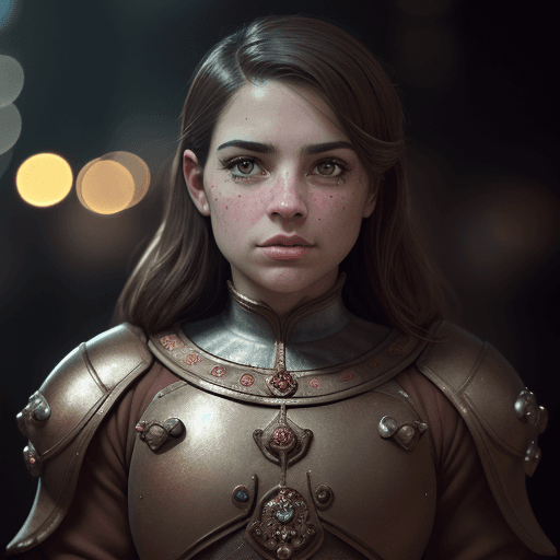 AI generated: cinematic film still awardwinning photo cute stocky snooty brown mole, rust, epic, wearing medivel r...