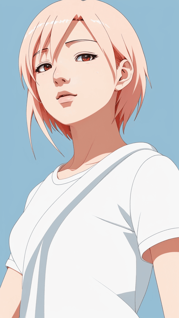 AI generated: (best quality,ultra-detailed,realistic:1.2) anime, clean lines, minimalist artwork, vibrant color pa...