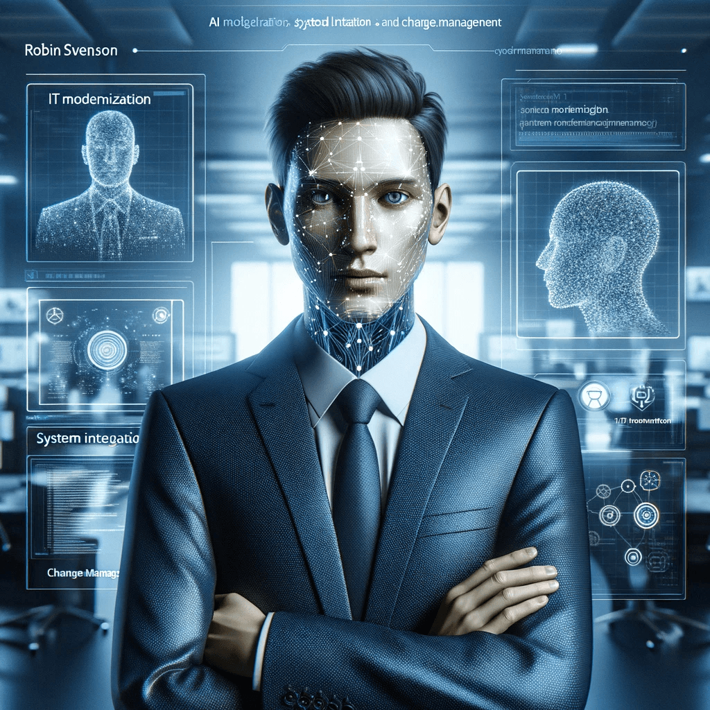 AI generated: Create an image of a person resembling the AI-generated image of a man, but do not replicate it exac...