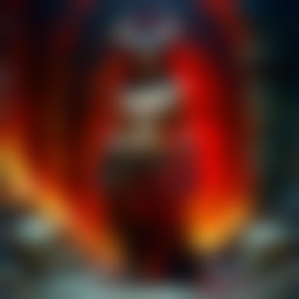 AI generated: Full body shot of a young beautiful curvy female European horned woman villains in loincloth and lea...