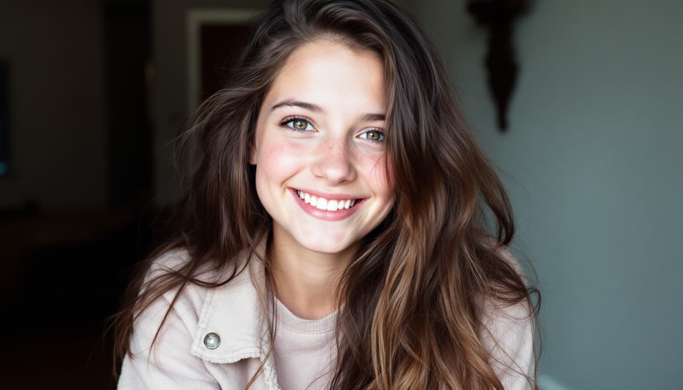 AI generated: An 18 year old girl, last year high school.