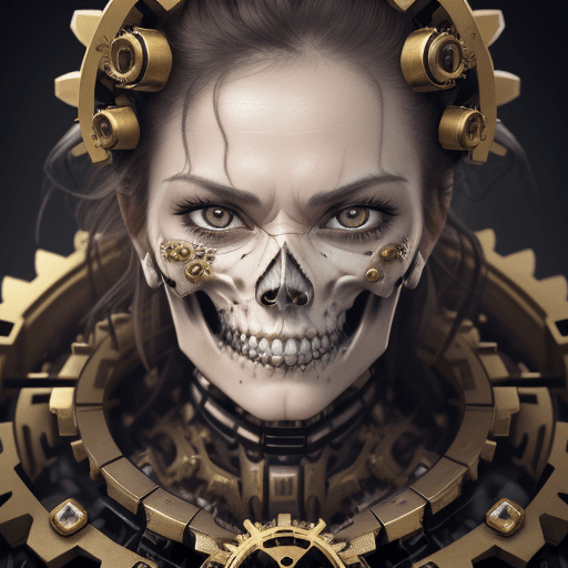 AI generated: 8K, (masterpiece*high detailed*highres), (portrait shot), sharp focus, soft lighting, ((mechanical ,...