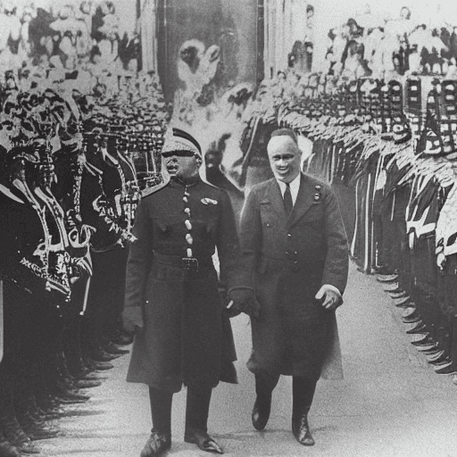 AI generated: Benito Mussolini marrying Adolf Hitler
