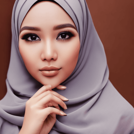 AI generated: Malaysian woman, 25 years old, wearing hijab, hot looking, realistic