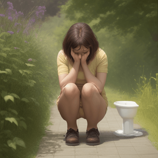 AI generated: Woman peeing