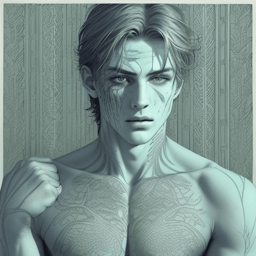 AI generated: Intricate intaglio etching of a man punching by another whith scars and bruise on his face ::5 The m...