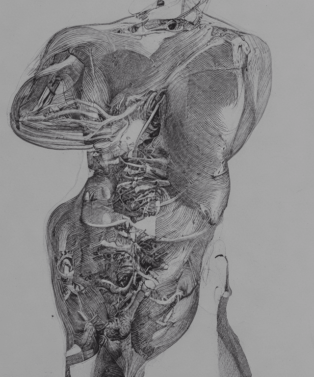 AI generated: white background, drypoint engraving scribble, bizarre drawing, bizarre design, white background, hu...