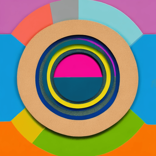 AI generated: Cartoon style flat Pie chart with circle in the middle, and 8 equal sized slices around it, each wit...