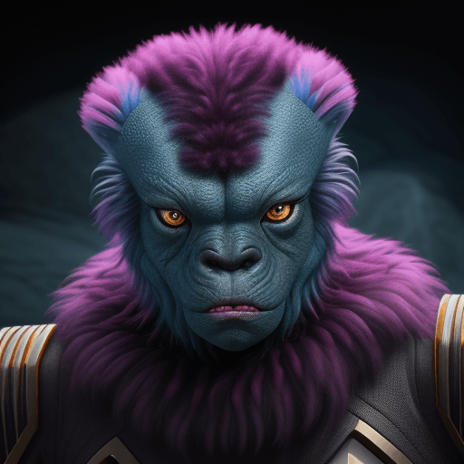 AI generated: creature from startrek colorfull with furr, 8k, highresolution, ar 16:9, photorealism