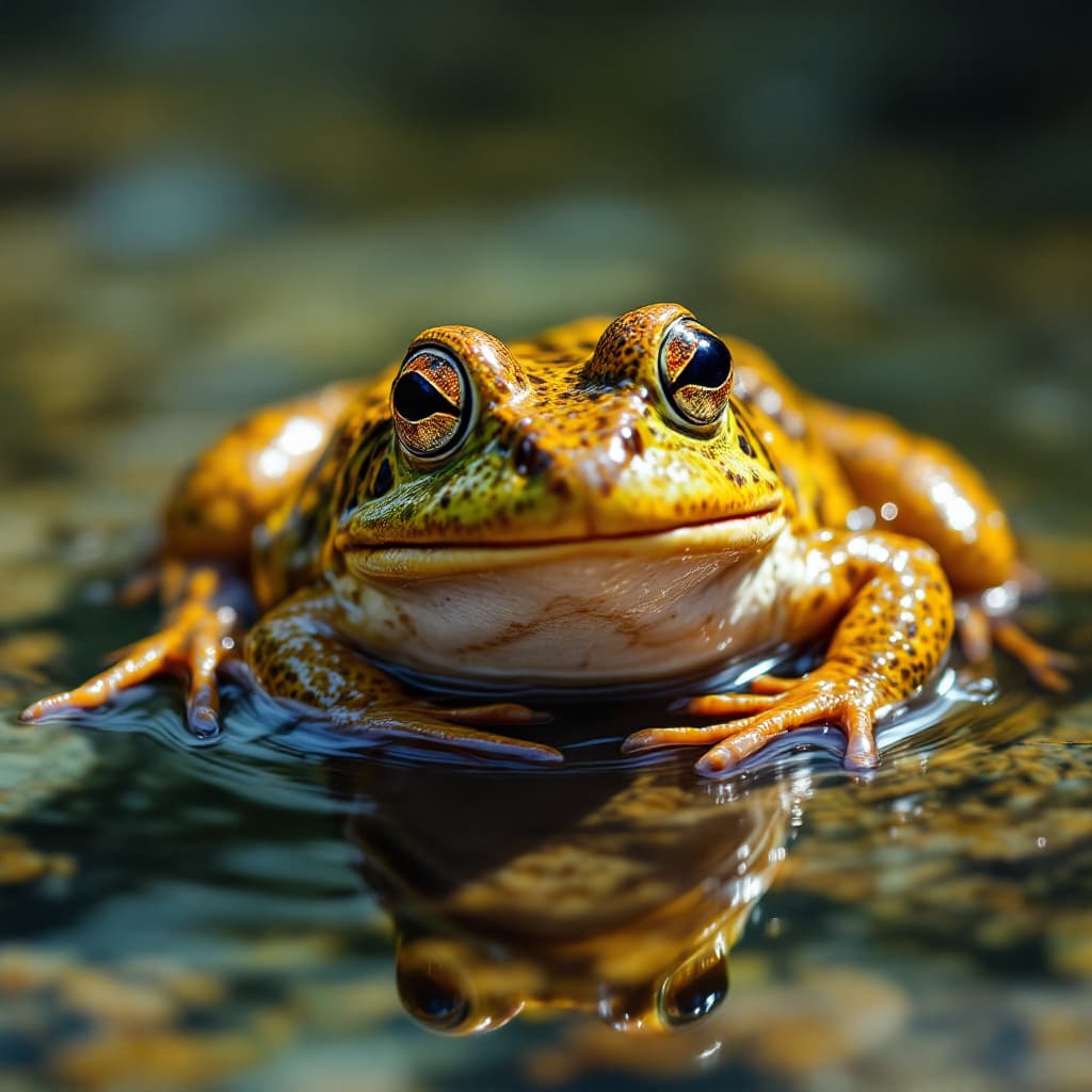 AI generated: frogge in water
